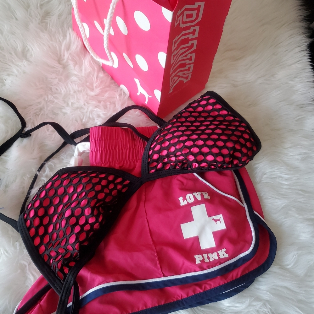 PINK swim shorts